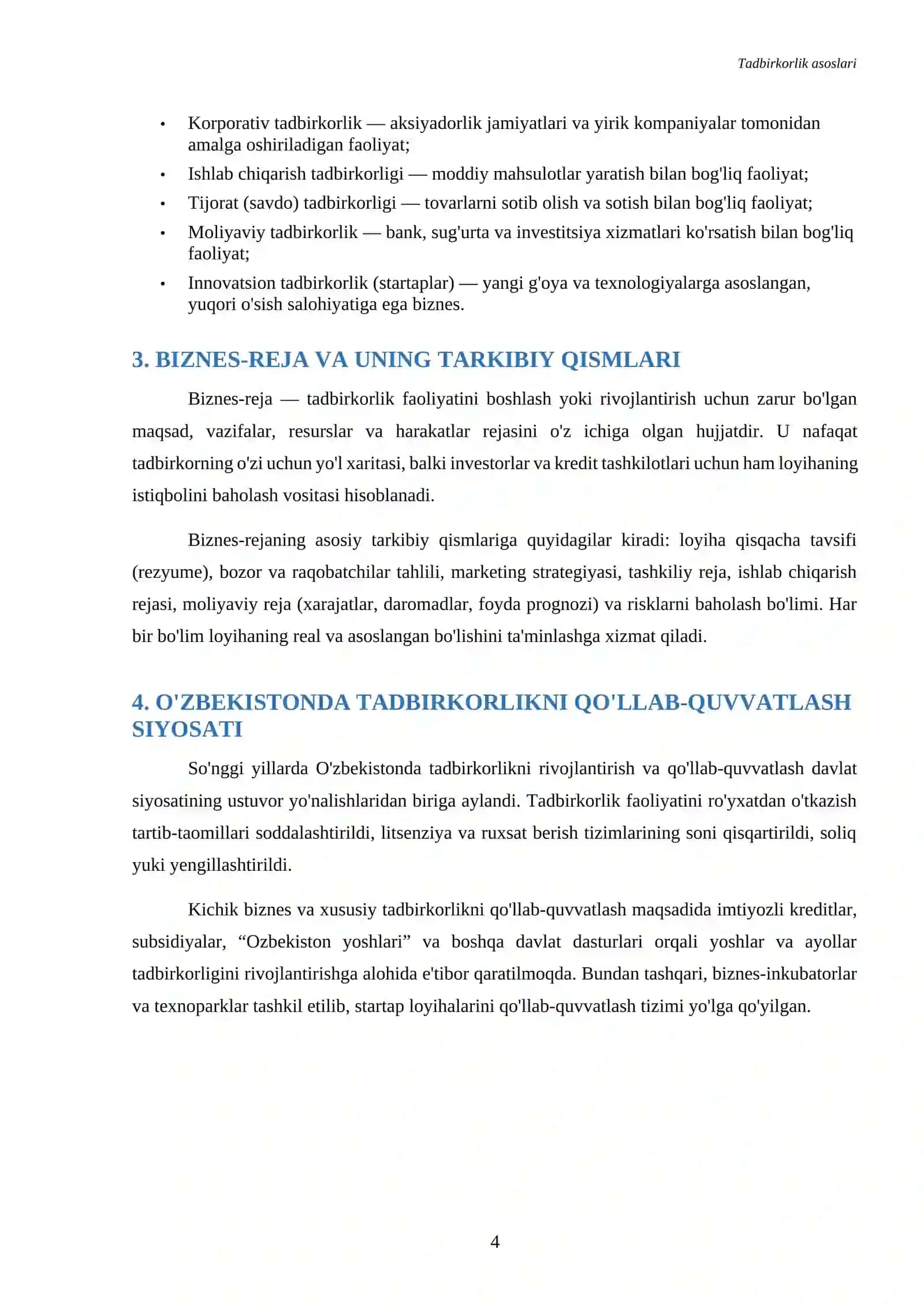 Referat Tadbirkorlik asoslari 4