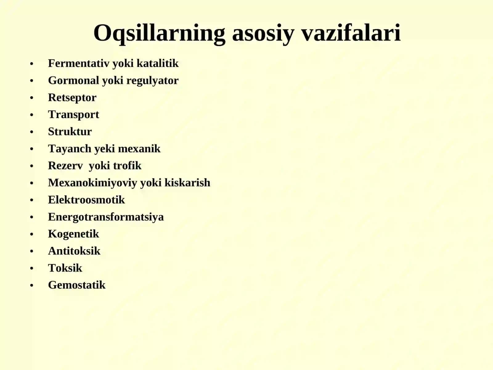Oqsillar yuqori molekulali azot saqlovchi organik moddalar 4