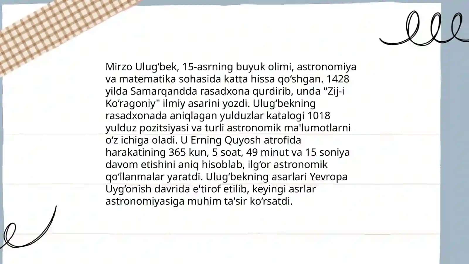 Mirzo Ulug‘bek - davlat arbobi va buyuk olim” 4