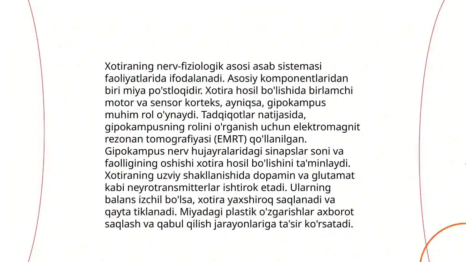 Xotira va uning nerv-fiziologik asosi 4