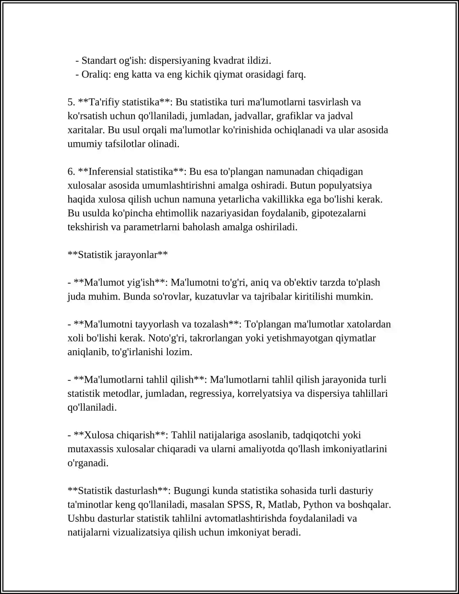 PISA XALQARO BAHOLASH DASTURIDA "MALUMOTLAR VA NOANIQLILIK " MAZMUN SOHASIGA OID MASHGULOT ISHLANMASINI TAYYORLASH 4