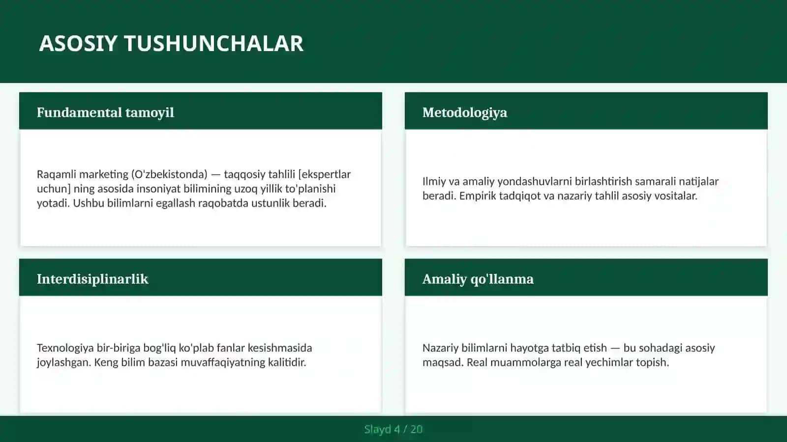 Raqamli marketing (O'zbekistonda) — taqqosiy tahlili [ekspertlar uchun] 4