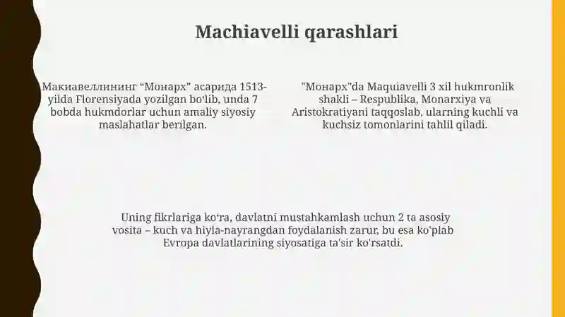 Makiavellining “Xukmdor” asari 4