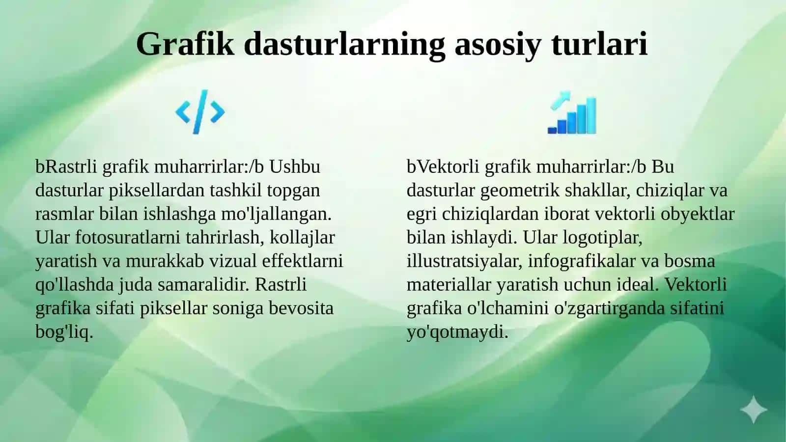Kampyuterda grafik axborotlar bilan ishlovchi dasturlar 4