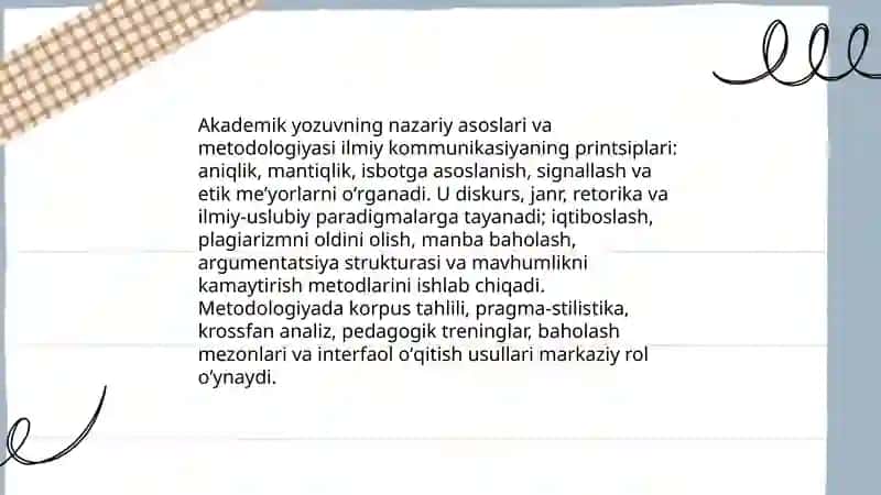 Akademik yozuv ilmiy-amaliy fan sifatida: maqsadi, vazifalari, muammolari va boshqa fanlar bilan aloqasi 4