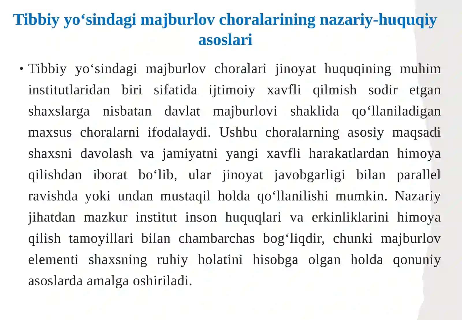 Tibbiy yo‘sindagi majburlov choralari 4