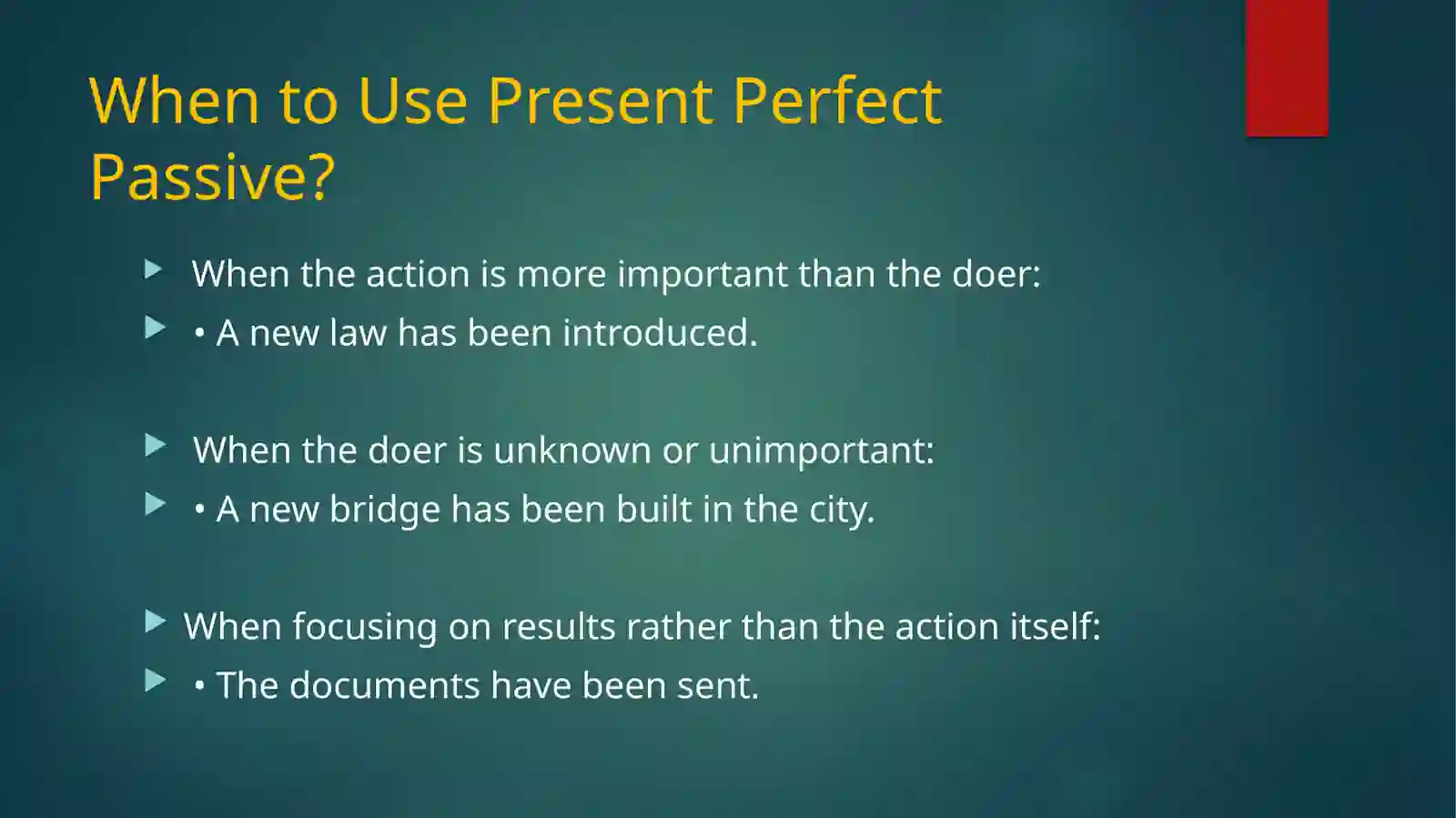 Present Perfect Passive 4