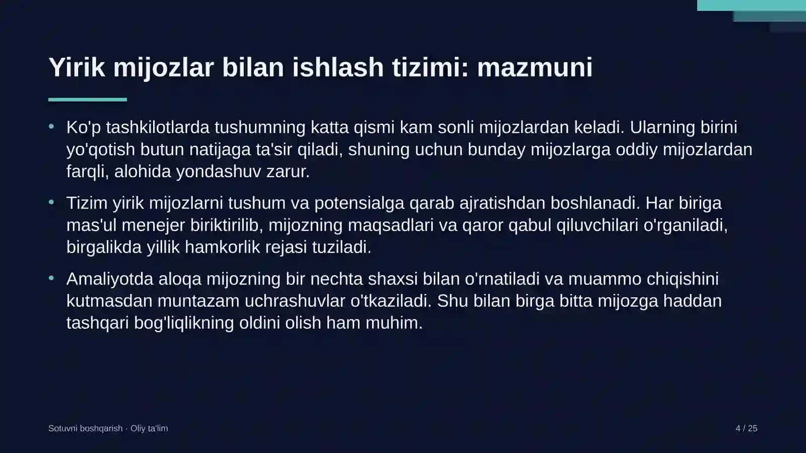 akusherlik va ginekologiyada yirik mijozlar bilan ishlash tizimi 2633 4