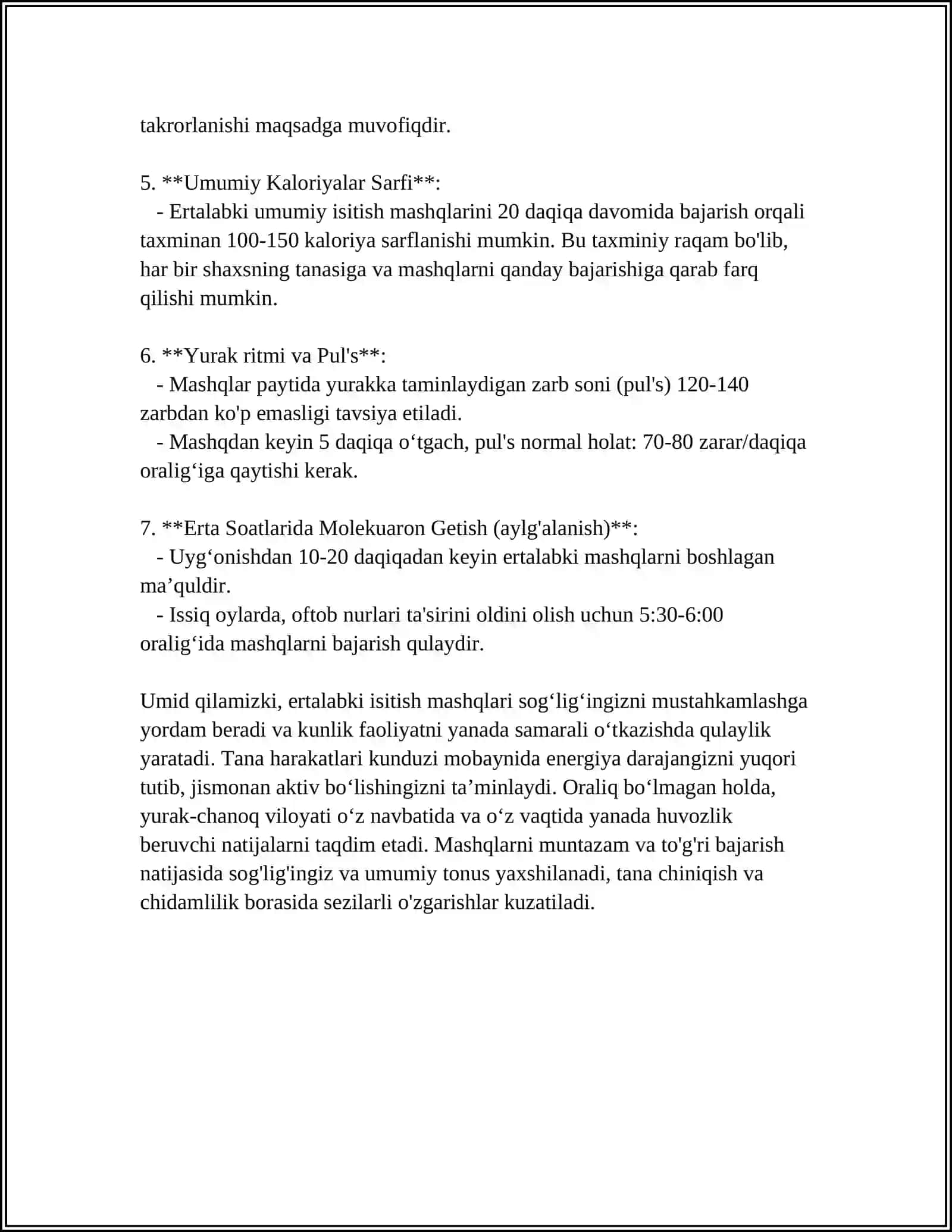 GIMNASTIKA UMUMIY RIVOJLANTIRUVCHI MASHQLAR 4