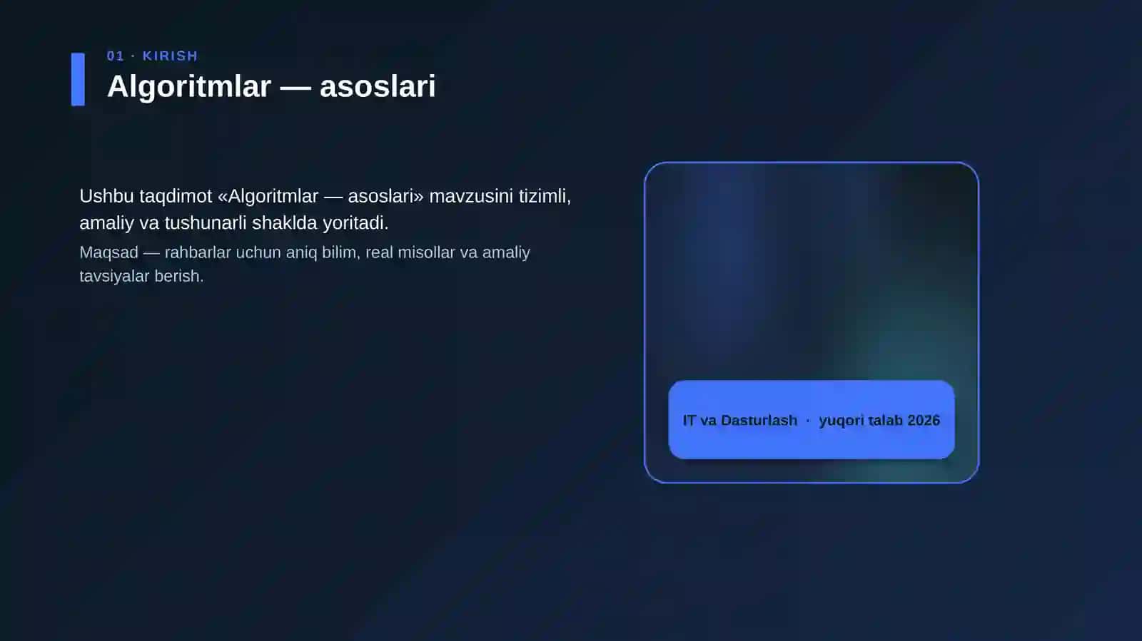 Algoritmlar — asoslari 1