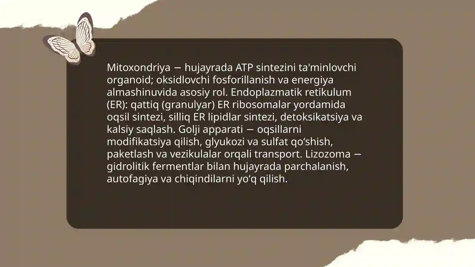 Odam tana qismlari tuzilishi va funksiyalari. Hujayra, toʻqima, organ, organlar sistemasi 4