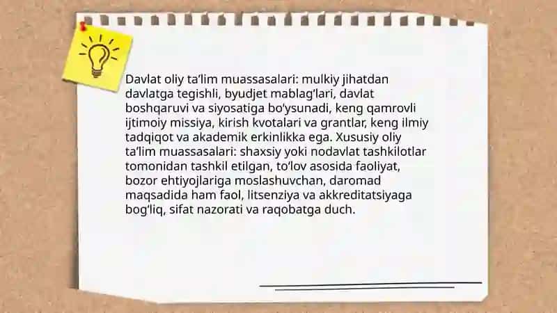 Oliy taʼlim tizimining tipologik tasnifiy mezonlari va taʼlim muassasalari nufuzi 4