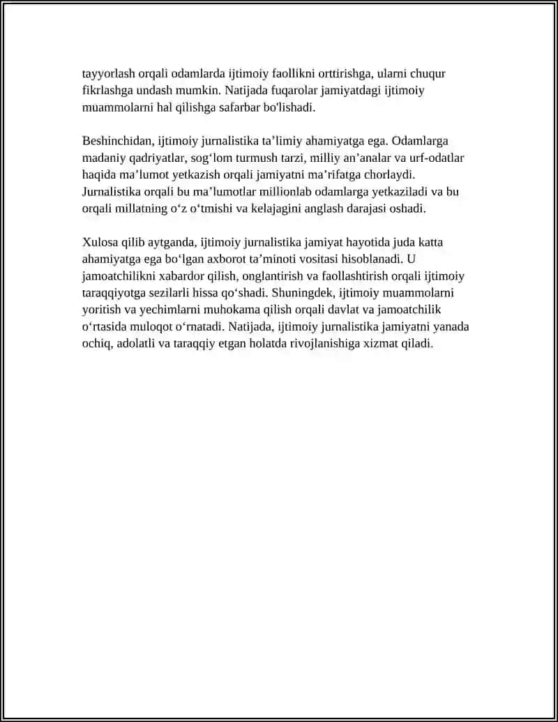 IJTIMOIY JURNALISTIKANING JAMIYAT HAYOTIDAGI ÒRNI 4
