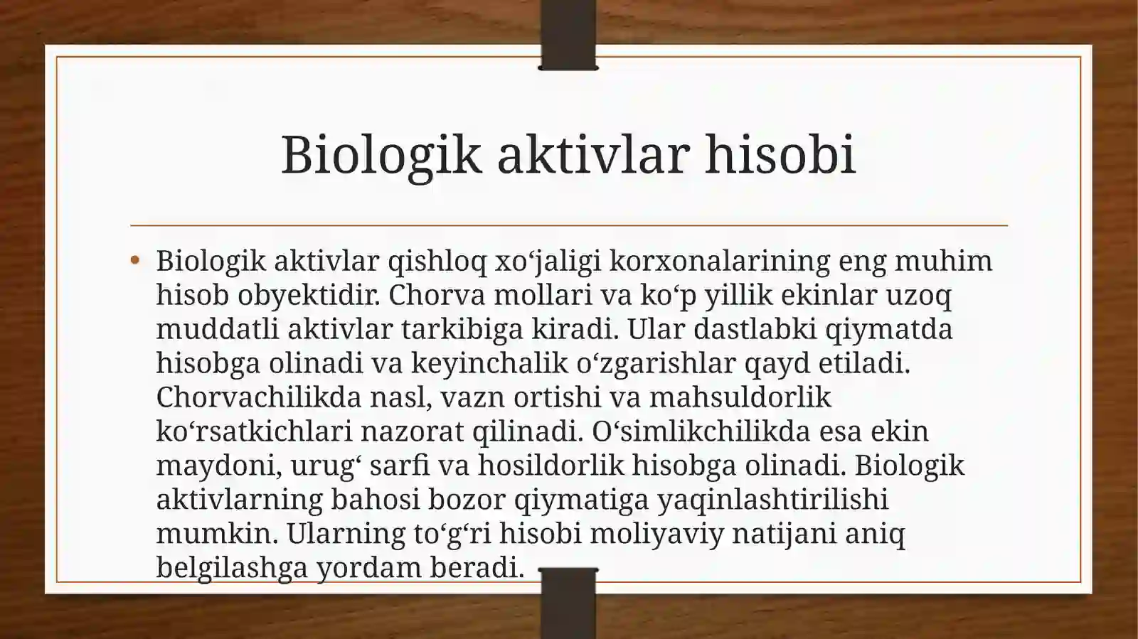 Qishloq  xo'jalik korxonalarida buxgalteriya hisobi 4