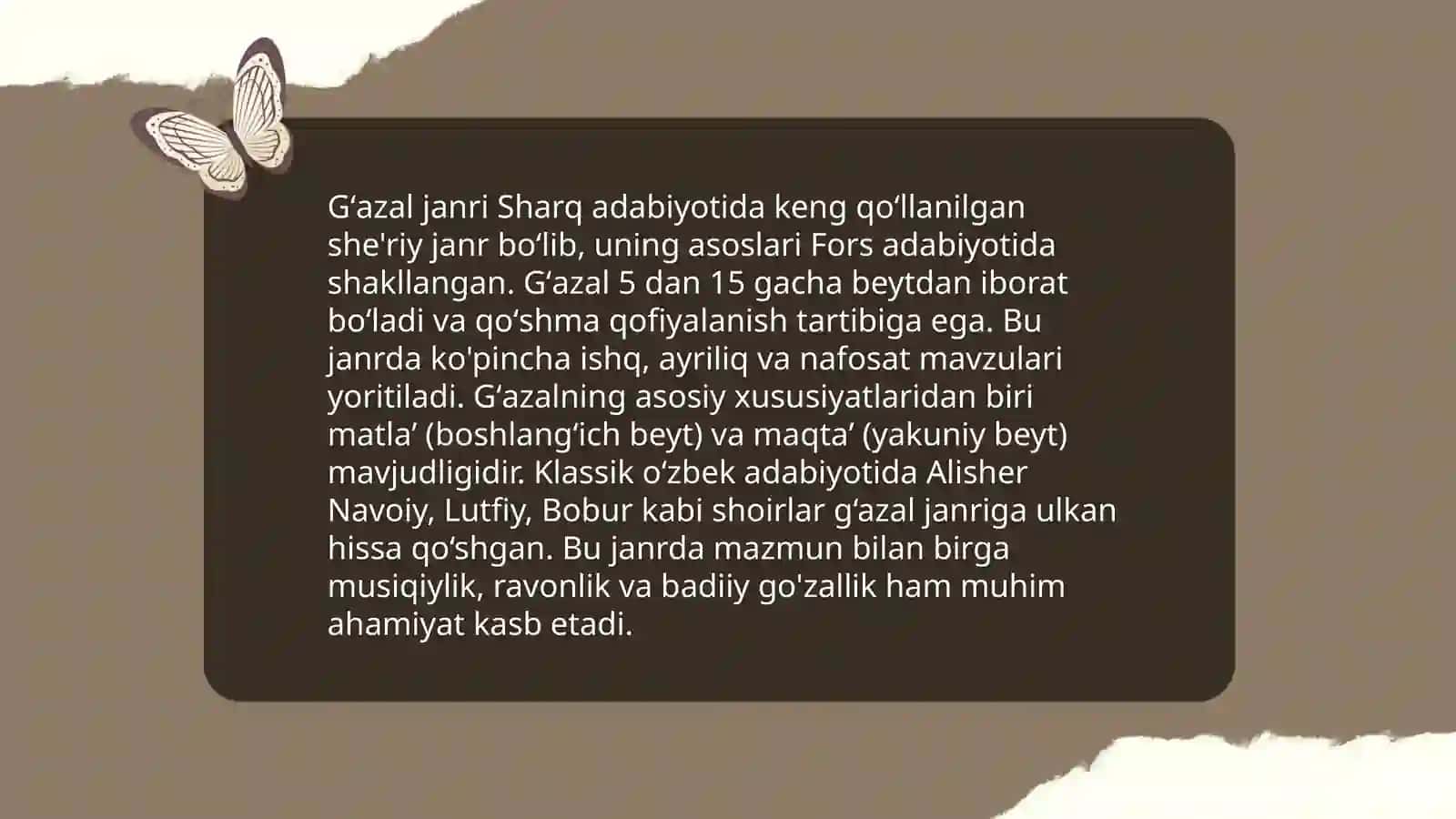 Akademik litseylarda Navoiy gʻazallarini sharhlab oʻrganish 4