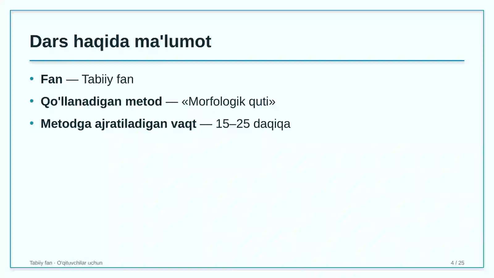 tabiiy fan darslarida morfologik quti metodidan foydalanish 9432 4