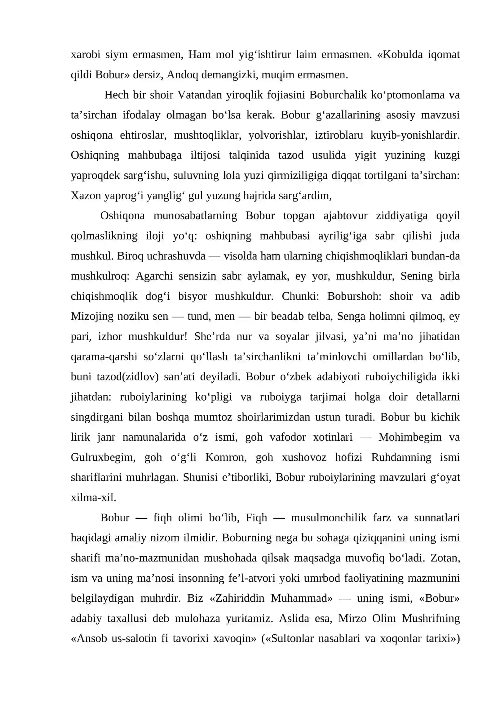 ZAHIRIDDIN MUHAMMAD BOBUR VA BOBURIYLAR MEROSIDA TARBIYAGA OID QARASHLAR 4