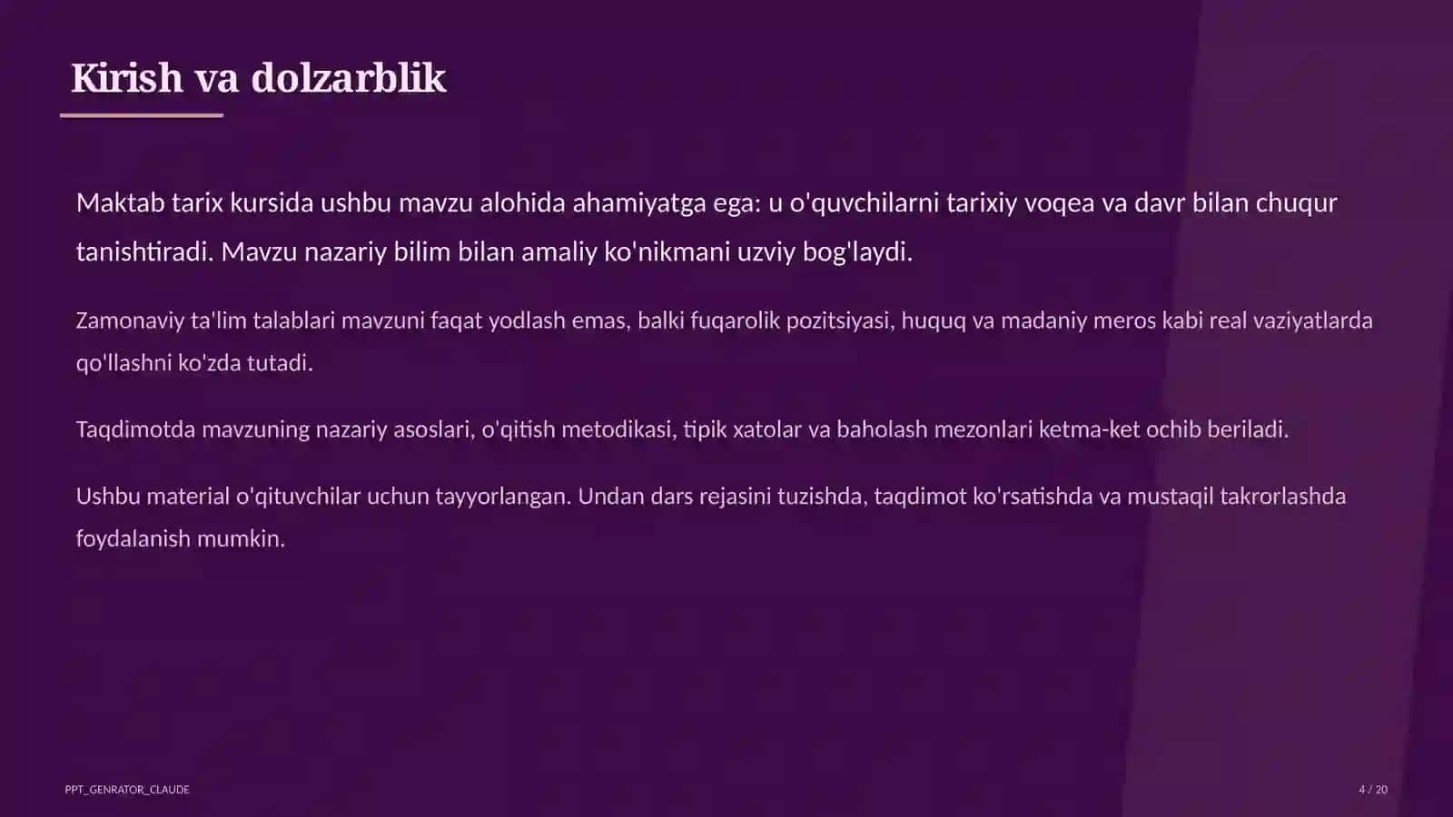 Mustaqil O'zbekistonning davlat ramzlari va Konstitutsiyasi (11-sinf) 4
