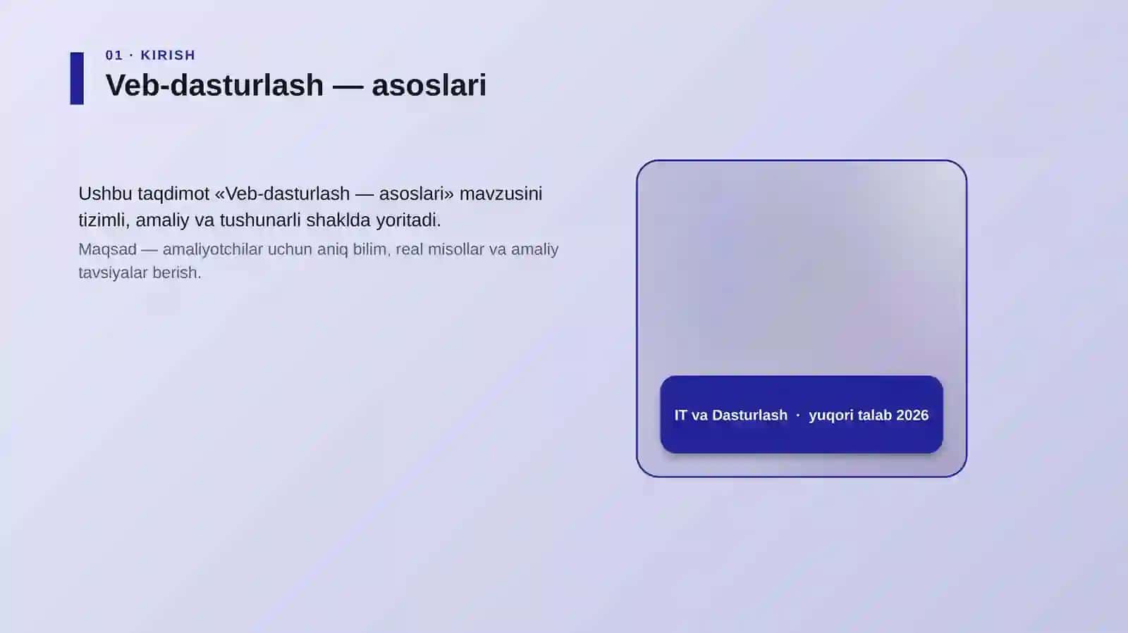 Veb-dasturlash — asoslari 4