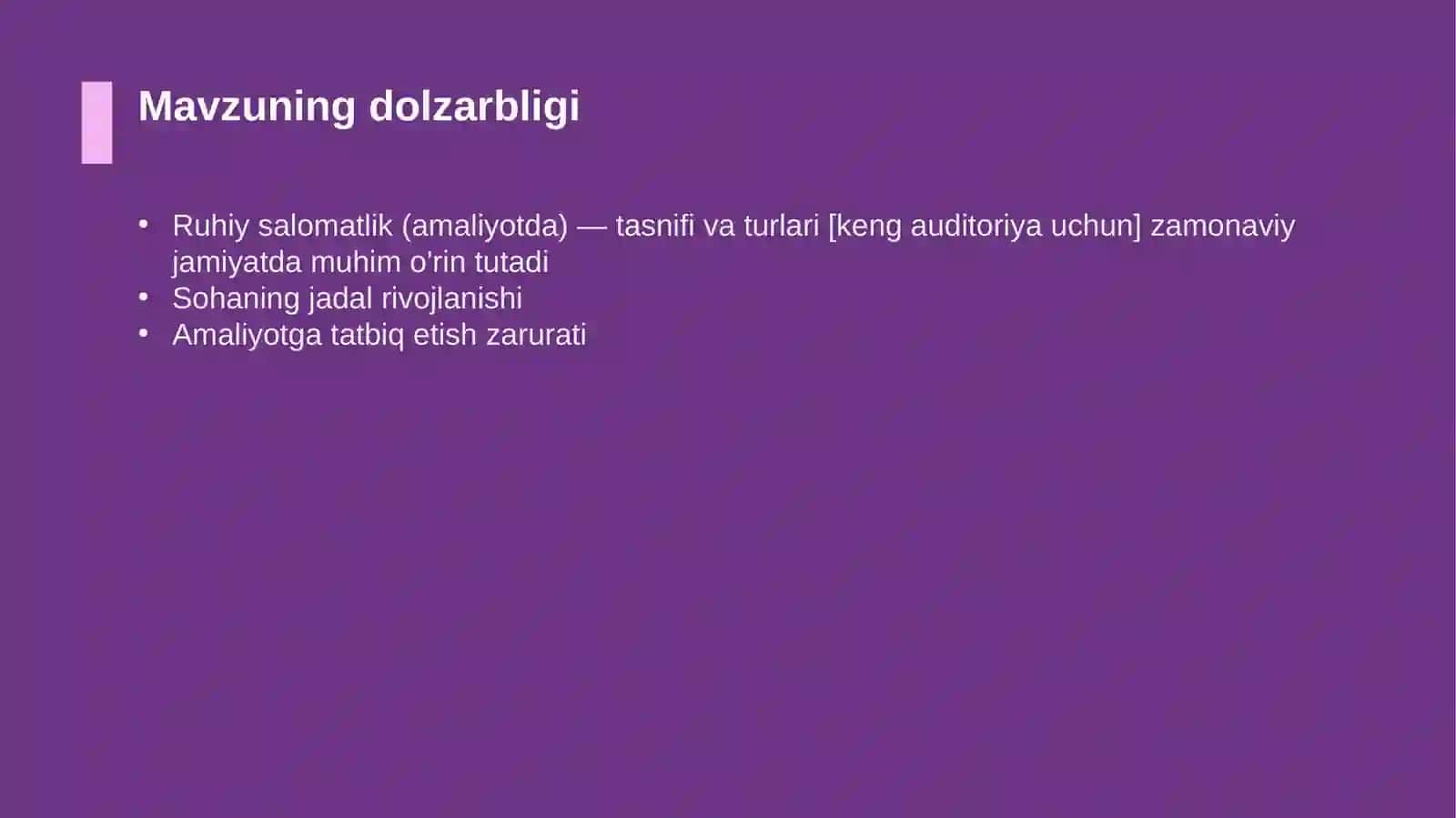 Ruhiy salomatlik (amaliyotda) — tasnifi va turlari [keng auditoriya uchun] 4