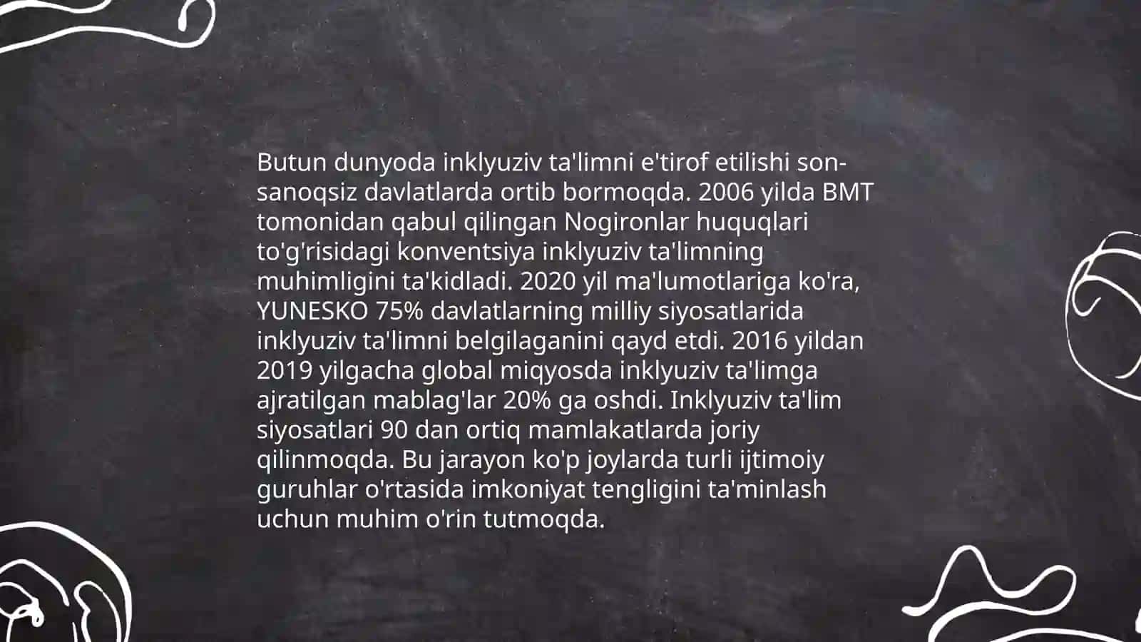 Inklyuziv ta'limni butun dunyoda e'tirof etilishining mohiyati 4