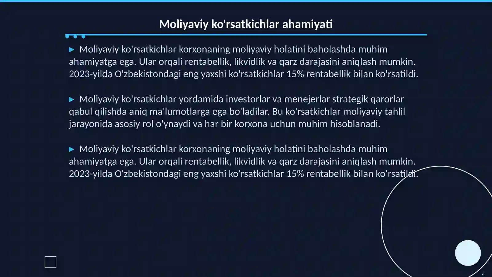 Moliyaviy natijalar tahlili 4