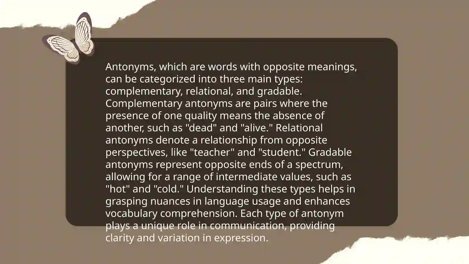 Antonyms 4