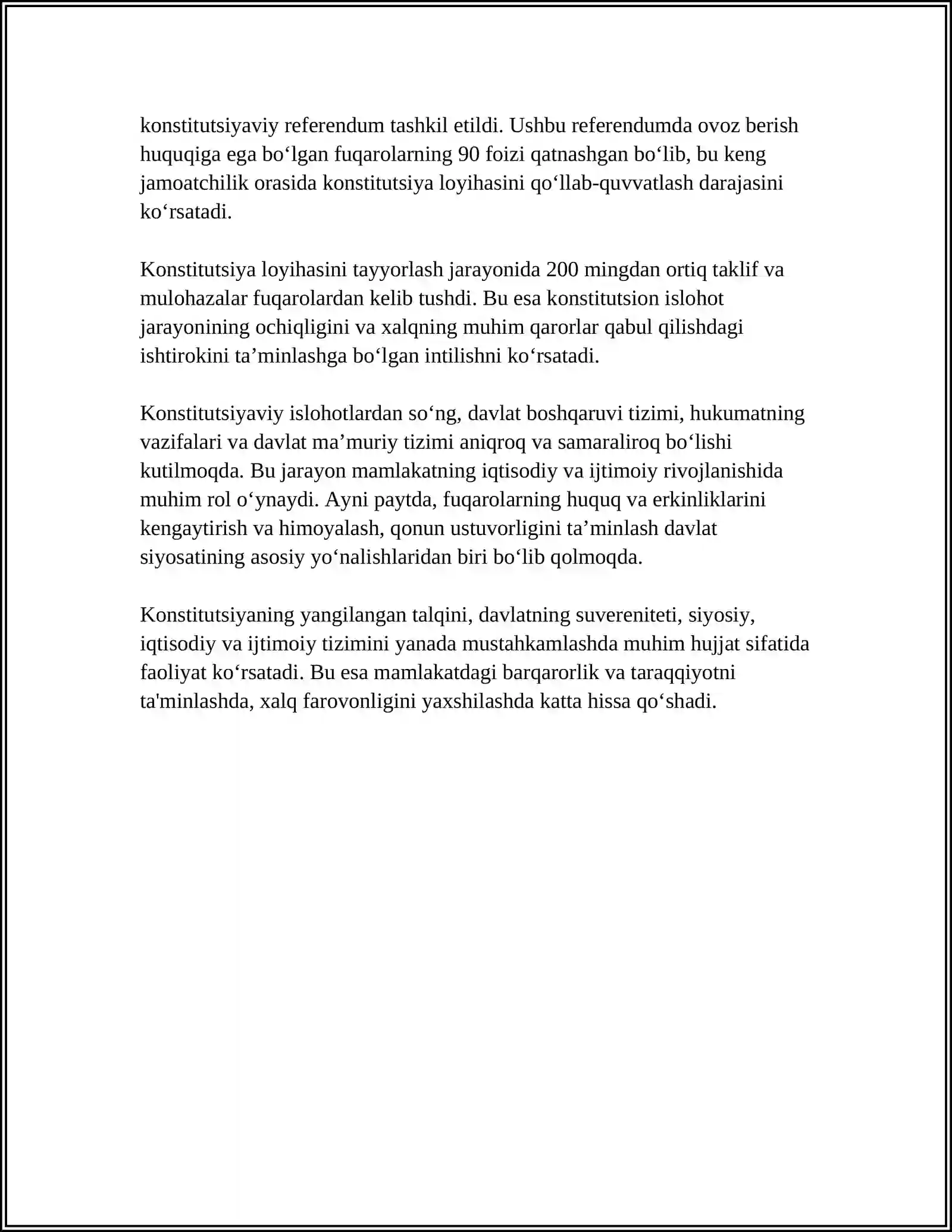 YANGI OZBEKISTONDA INSON HAQ-HUQUQLARI VA ERKINLIKLARI KAFOLATINING YARATILISHI 4