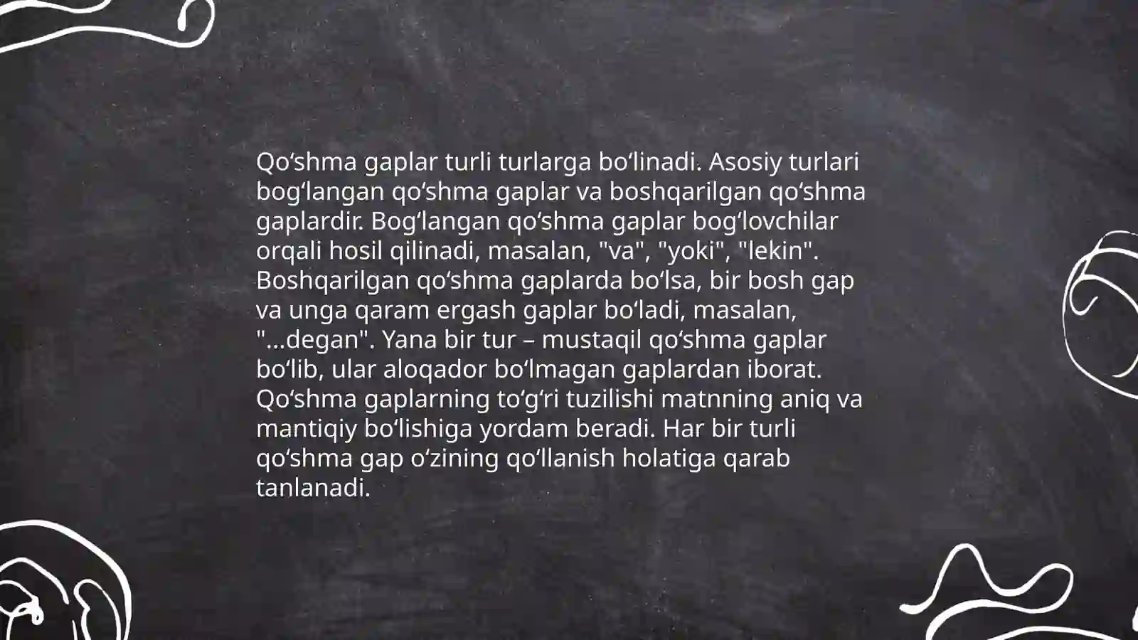 Qo'shma gaplar 4