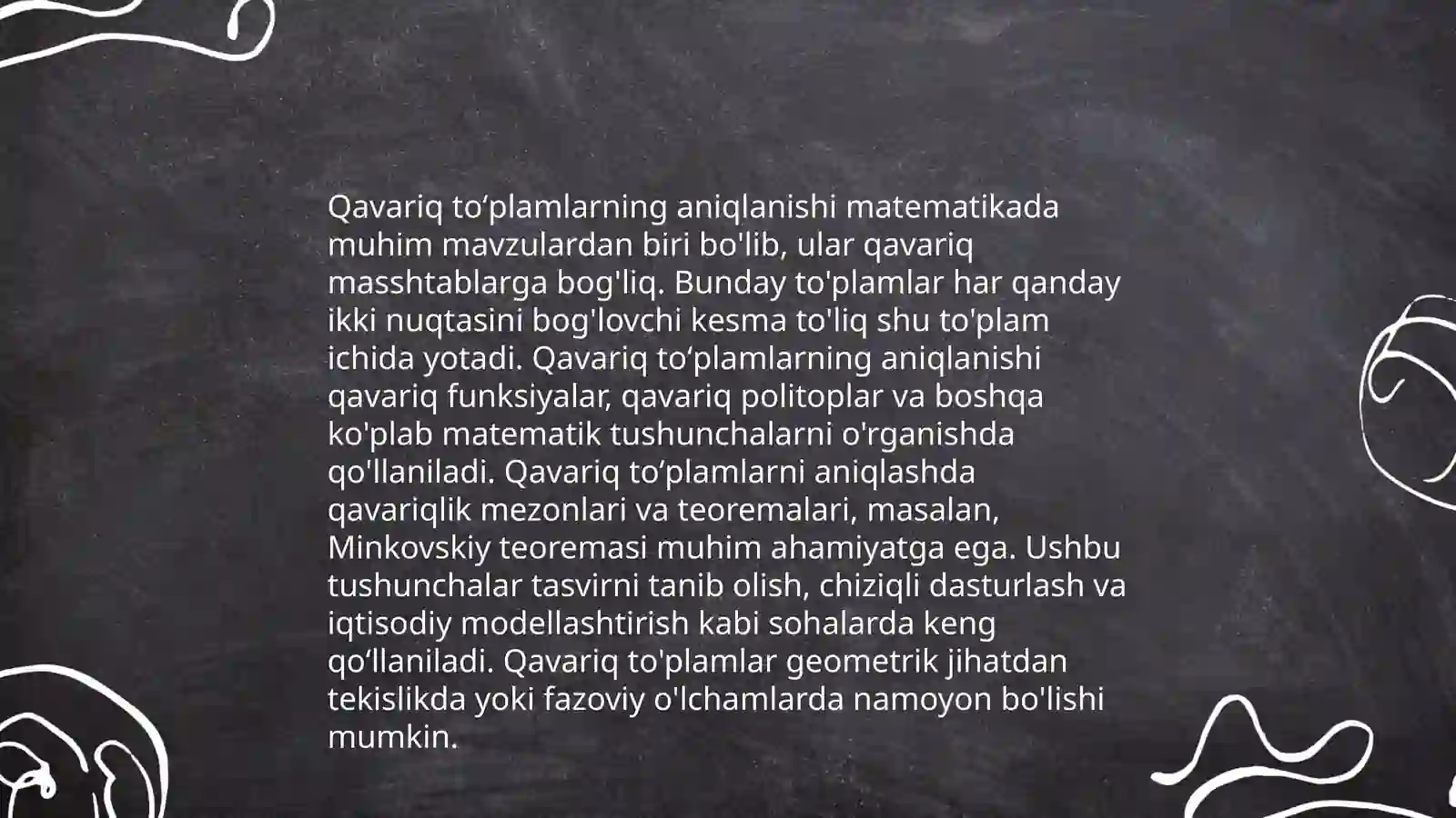 Qavariq toʻplamlar 4