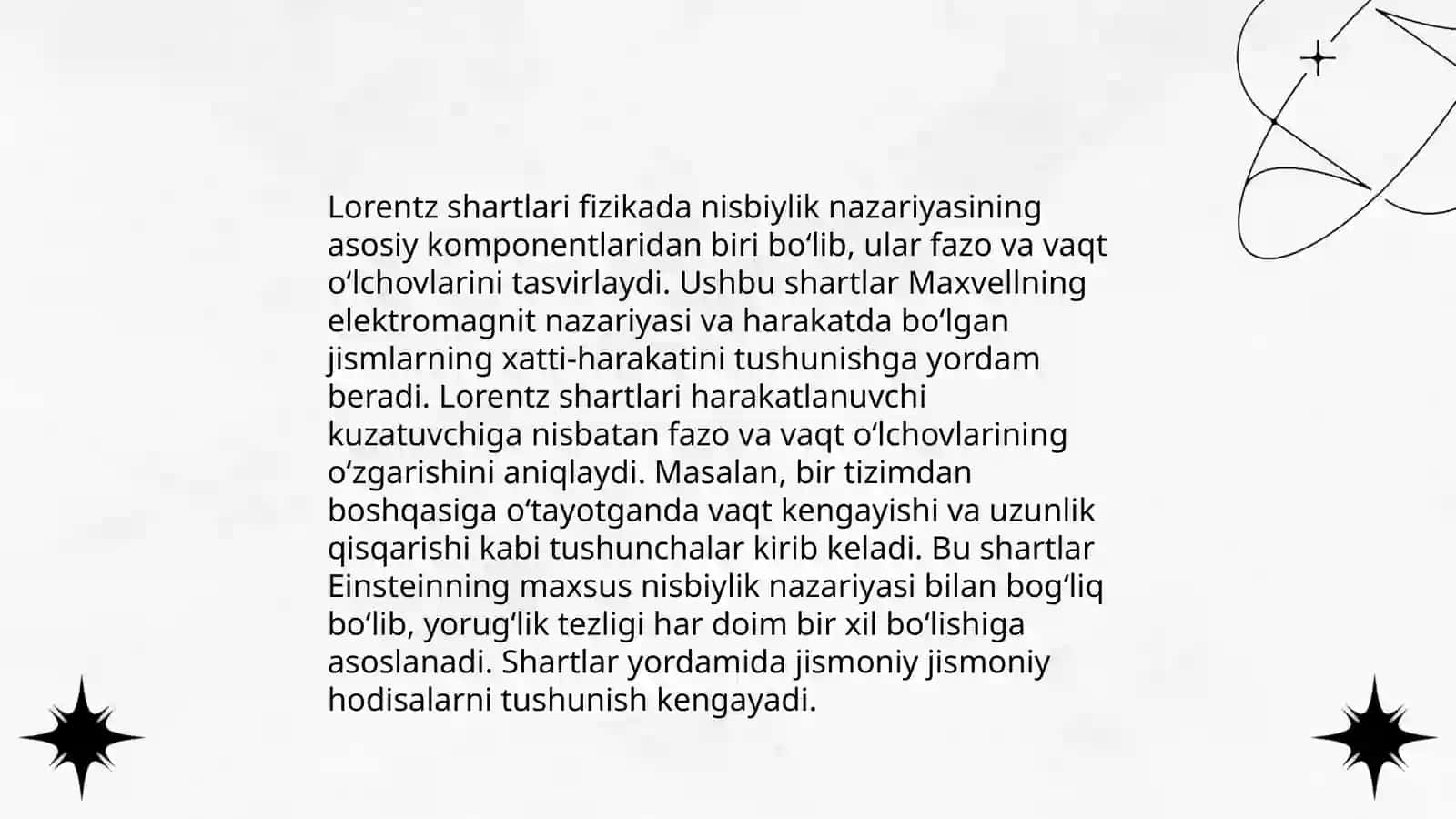 Kechikishi potensiallarning Lorens shartini qanoatlantirishini ko'rsating 4