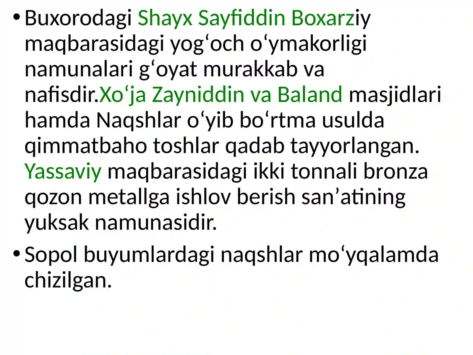 Temuriylardavridahunarmandchilik 4