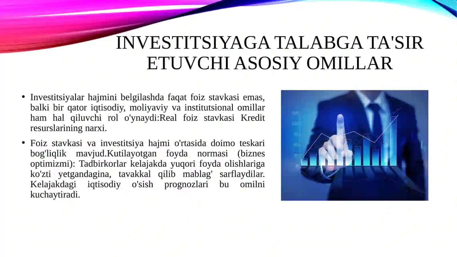 Investitsiyaga talab omillari va funksiyasi 4