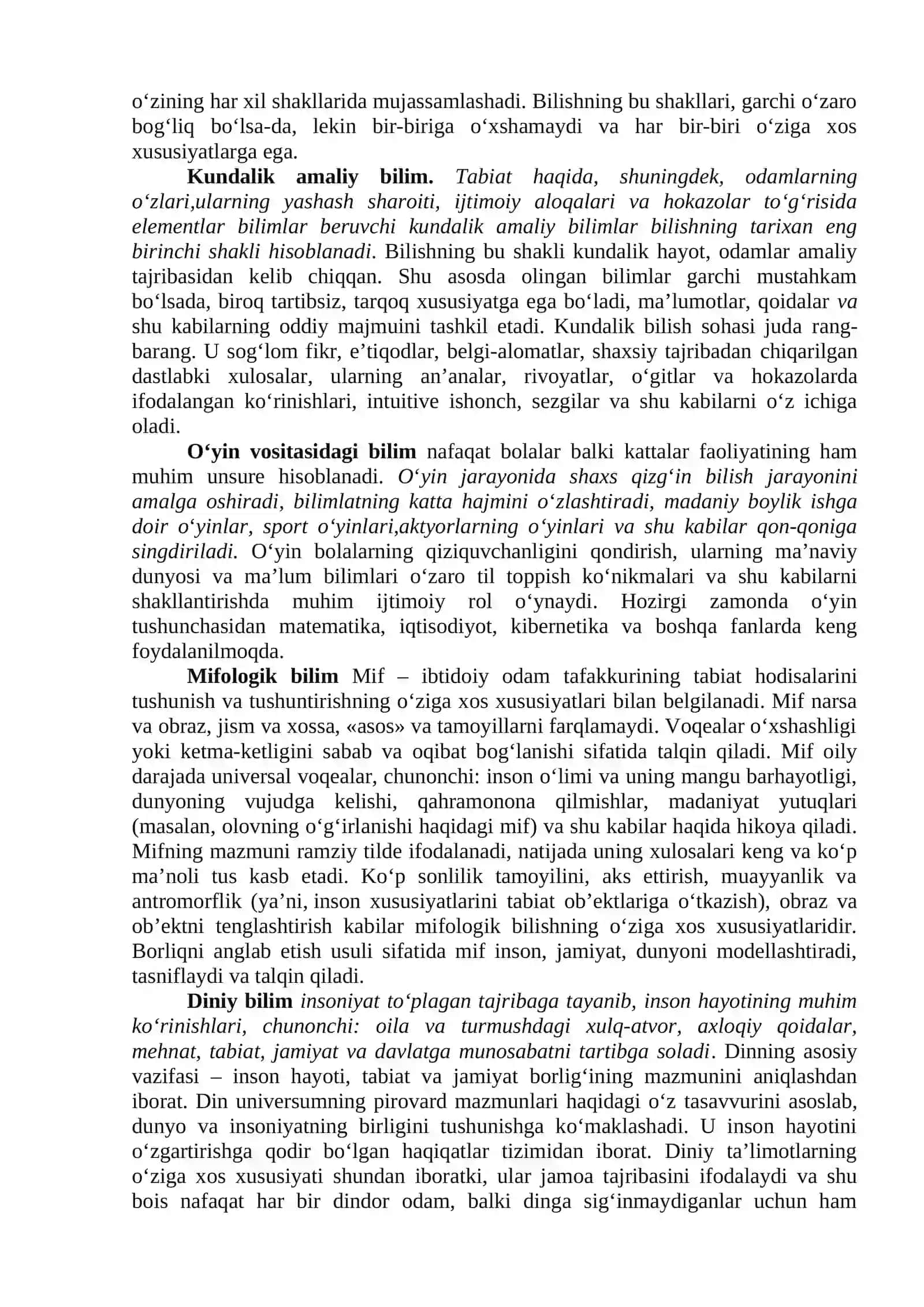 BILISH FALSAFASI (GNOSEOLOGIYA) 4