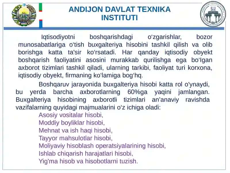 Buxgalteriya hisobida pul mablag‘lari va hisobdor shaxslar bilan hisob-kitoblar hisobini Avtomatlashtirish 4