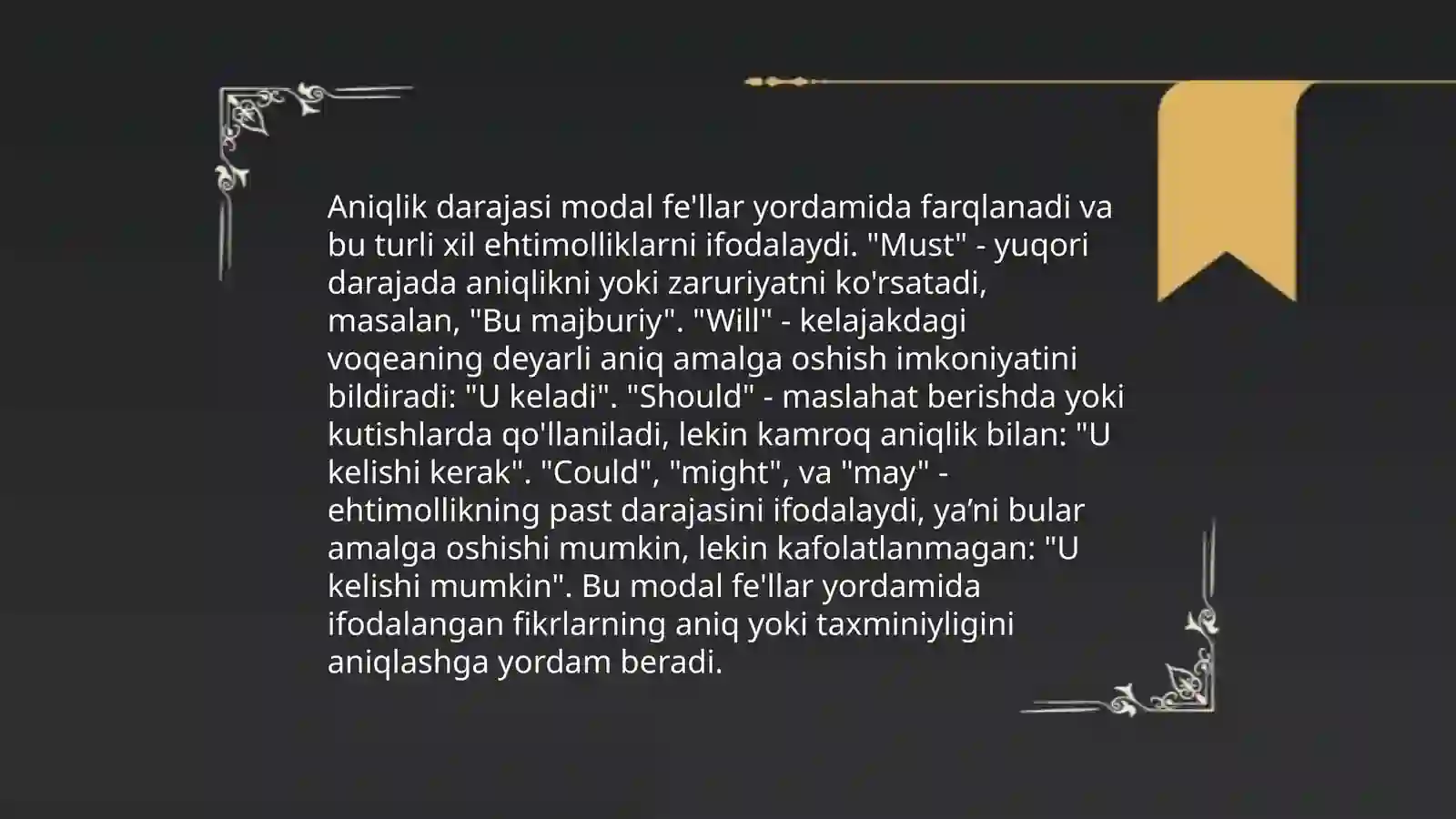 Modal fe'llar 4