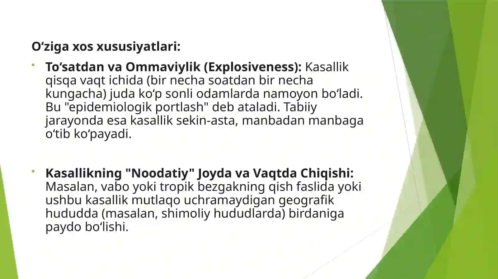 Sun’iy ravishda keltirib chiqarilgan epidemik jarayonning rivojlanish mexanizmi va namoyon bo‘lish darajalari 4