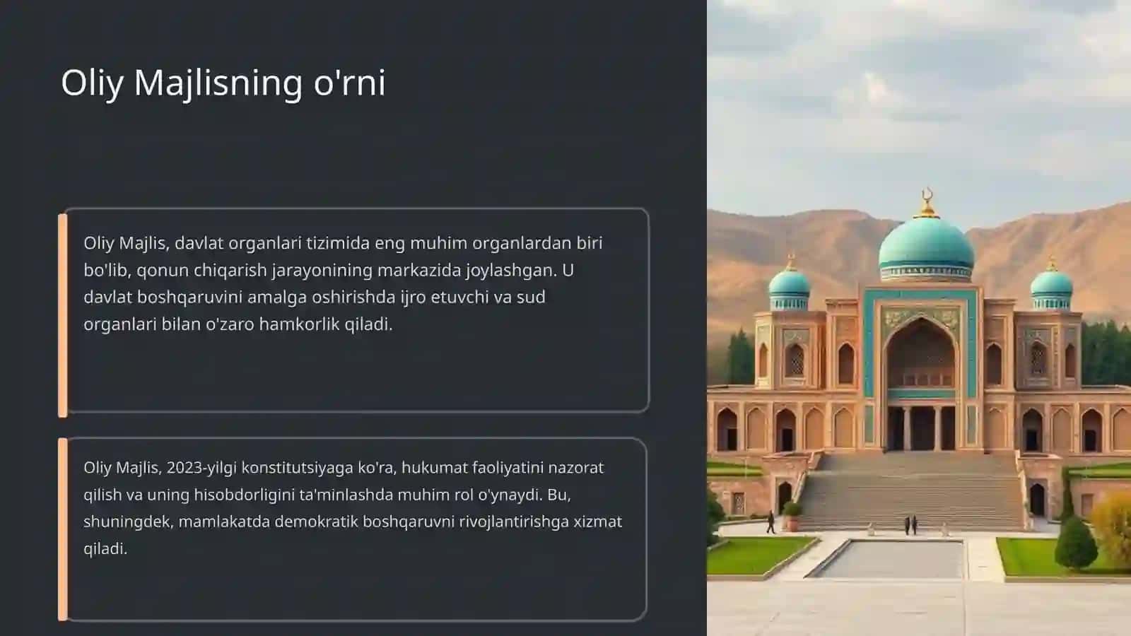 Oliy Majlis yangi konstitutsiyada 4