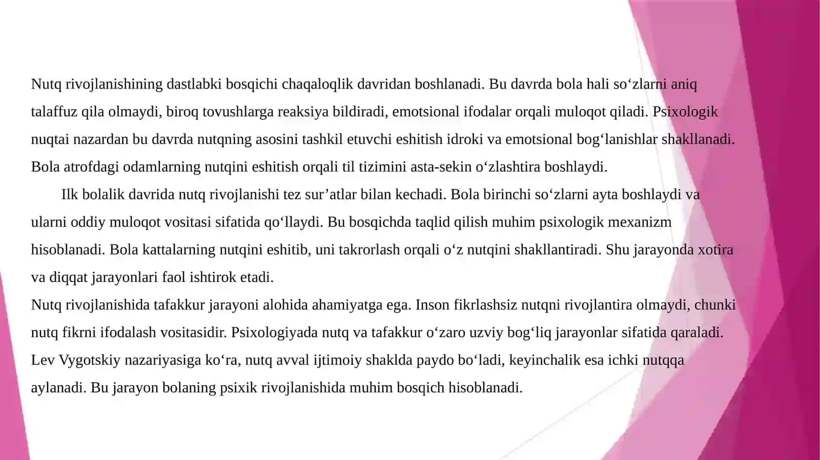 Nutq Rivojlantirish Psixolingvistik va Ta'limiy Asoslari 4