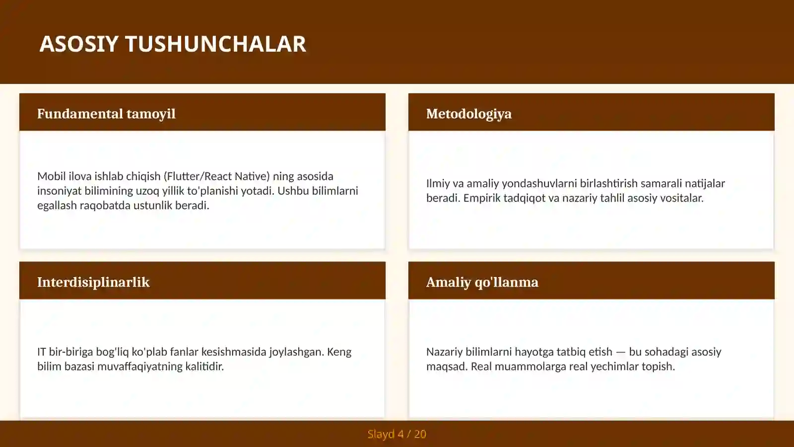 MOBIL ILOVA ISHLAB CHIQISH (FLUTTER/REACT NATIVE) 4