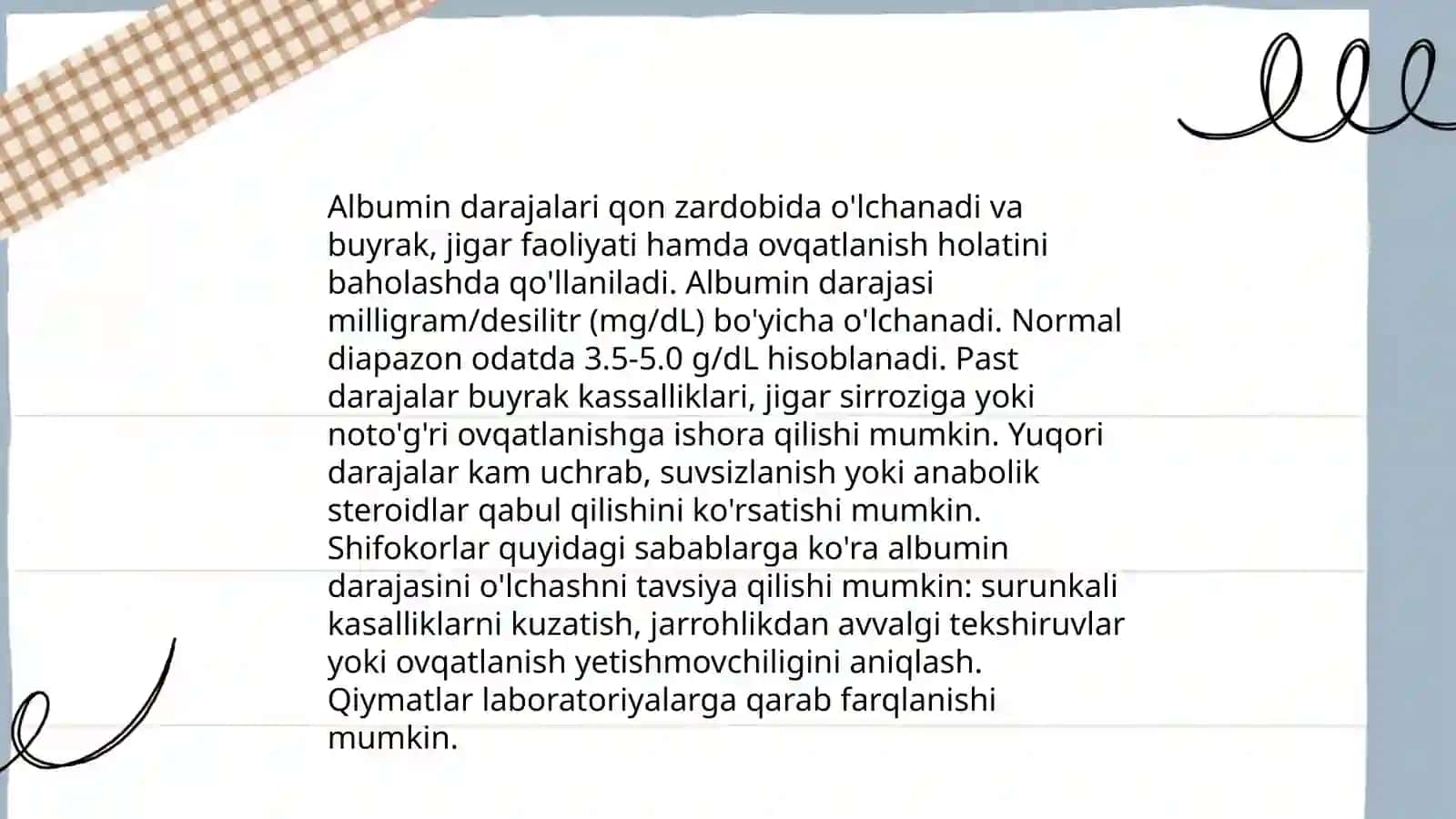 Jigar kasalliklarida qonning bioximik tekshiruv natijalarining o'zgarishi 4