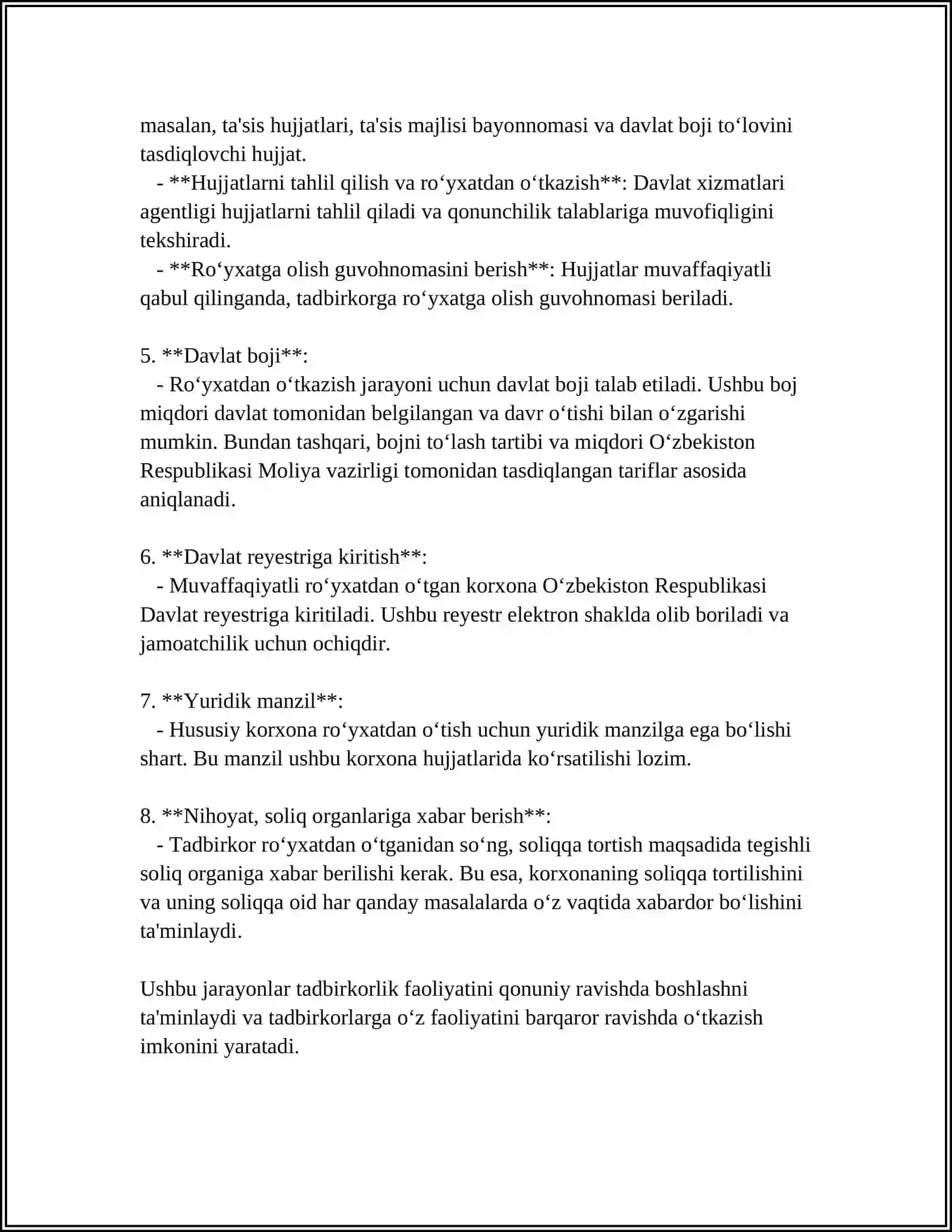 HUSUSIY KORXONALARNING TASHKILIY-IQTISODIY ASOSLARI 4