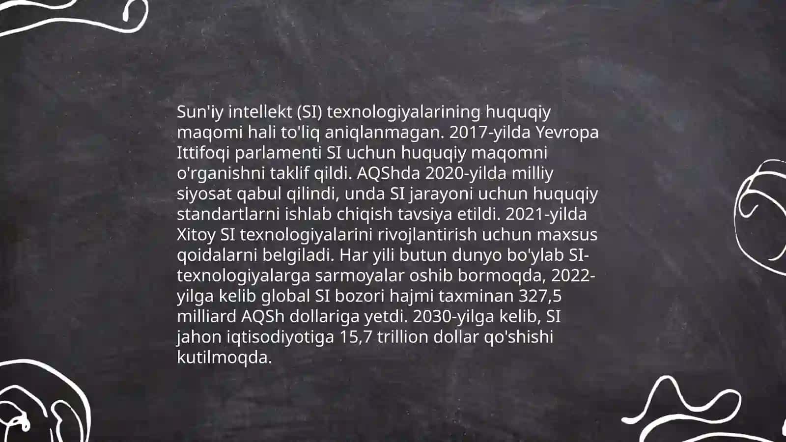 Sunʼiy intellekt bilan bogʻliq munosabatlarni fuqarolik-huquqiy tartibga solinishi 4