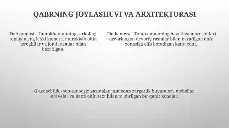Tutonxamon Maqbarasi 4