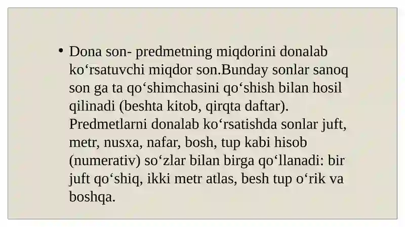 Son so‘z turkumi 4