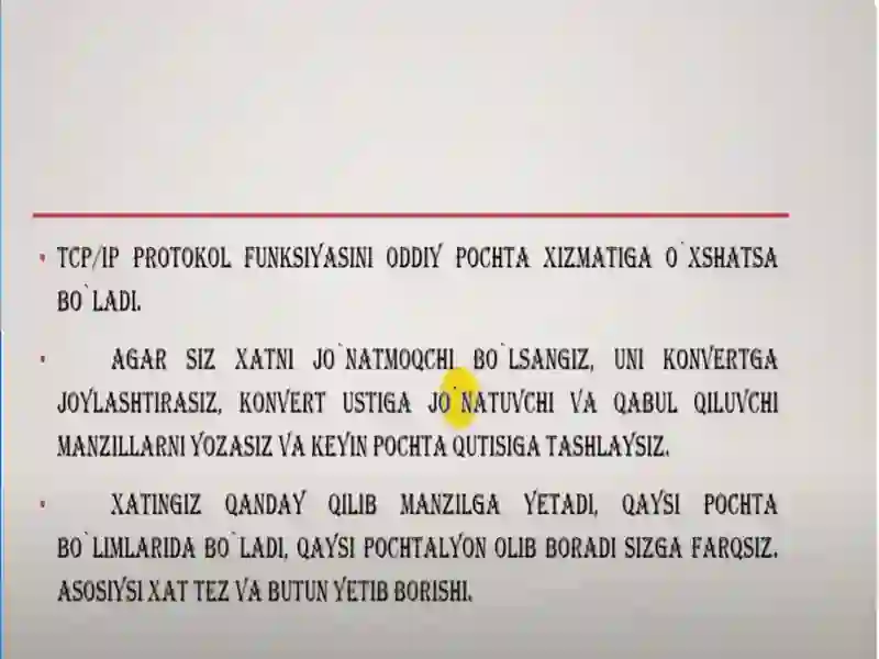 TCP/IP PROTOKOLLARSTEKI 4