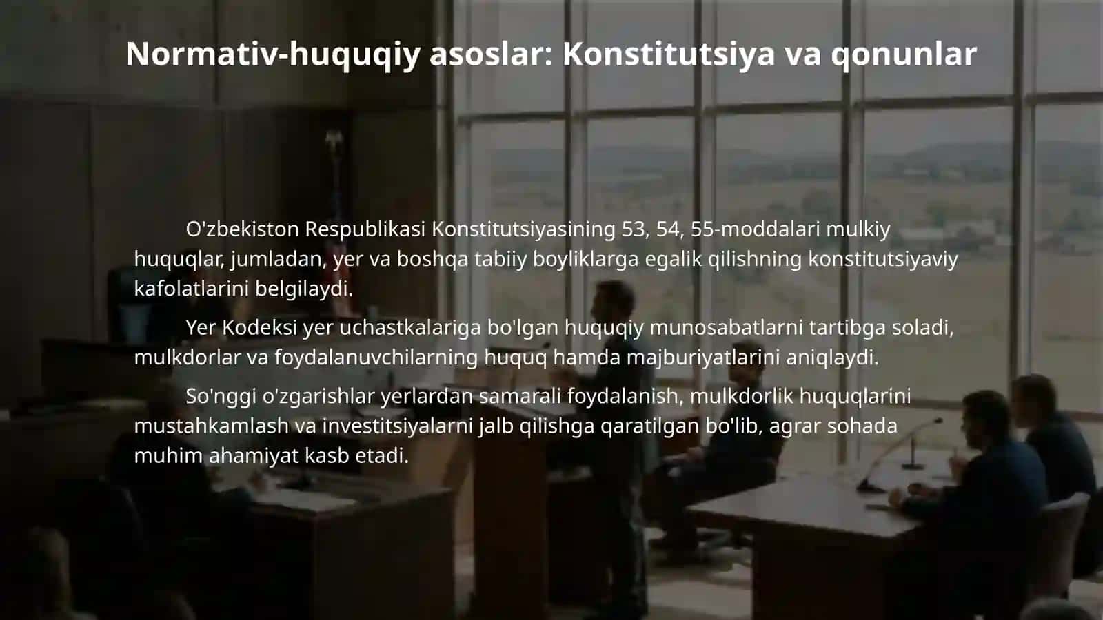 Agrar huquqida mulkiy munosabatlar va ularning huquqiy asoslari 4