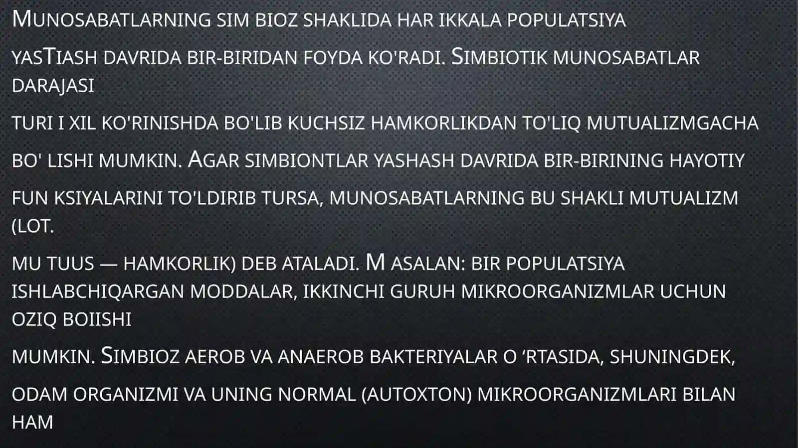 Mikroorganizmlar ekalogiyasi.SanitariYa mikrobiologiyasi 4