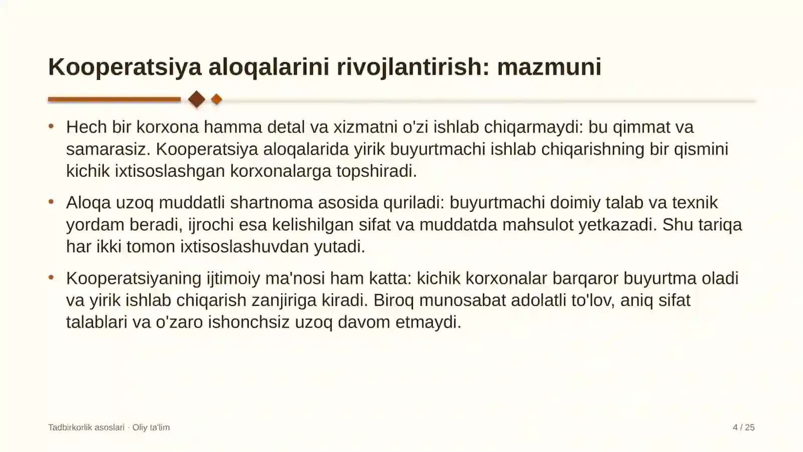 ekspeditorlik kompaniyalarida kooperatsiya aloqalarini rivojlantirish 8544 4