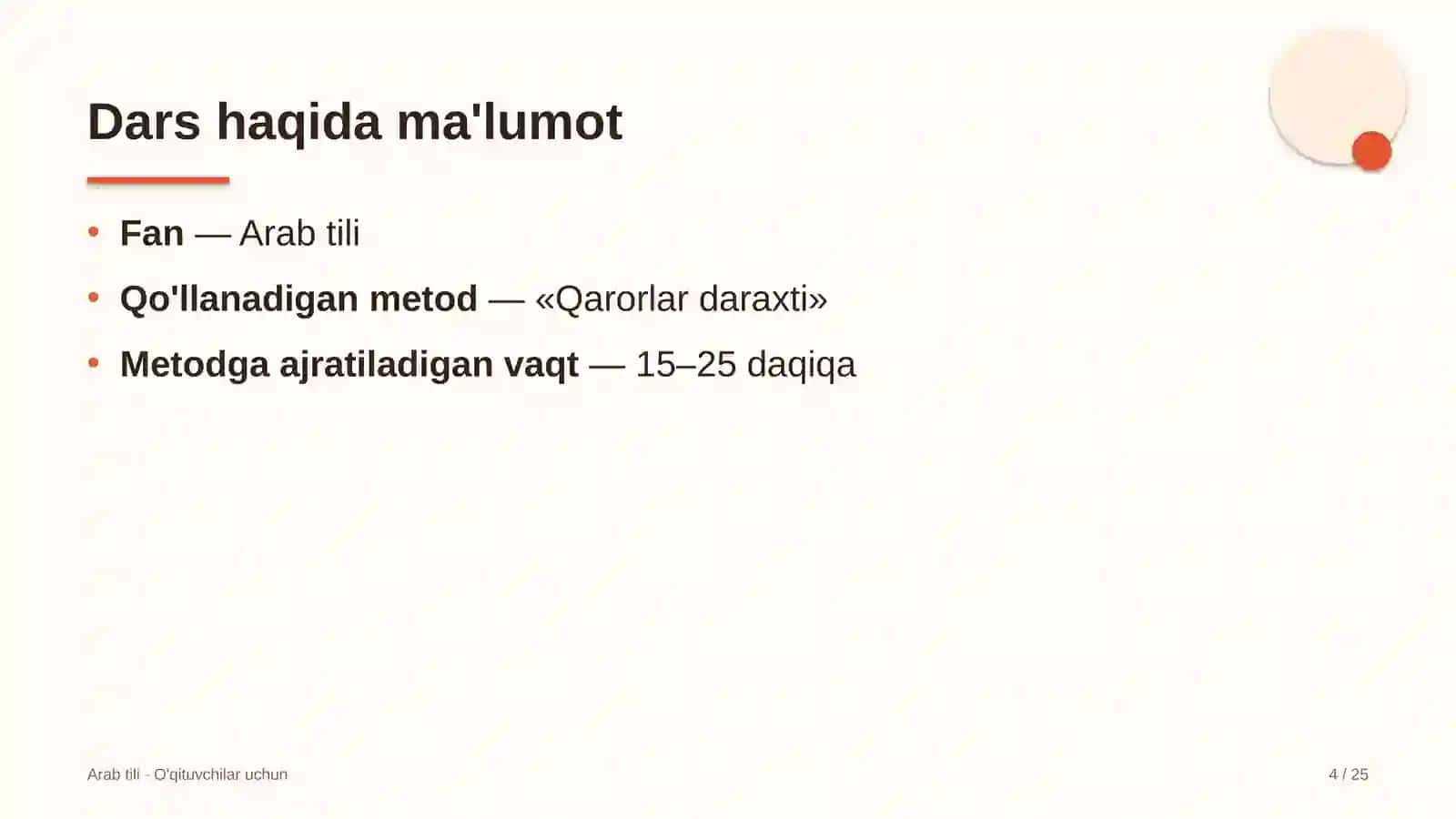 arab tili darslarida qarorlar daraxti metodidan foydalanish 6734 4